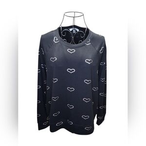 NWOT Workshop Republic Clothing Black Sweatshirt with White